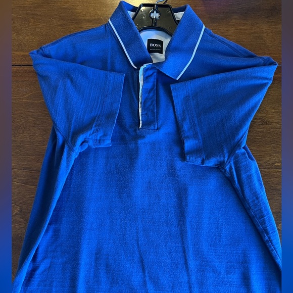 COPY - Hugo Boss Men’s Blue Regular Fit Short Sleeve Polo Shirt Size Medium - Picture 7 of 7